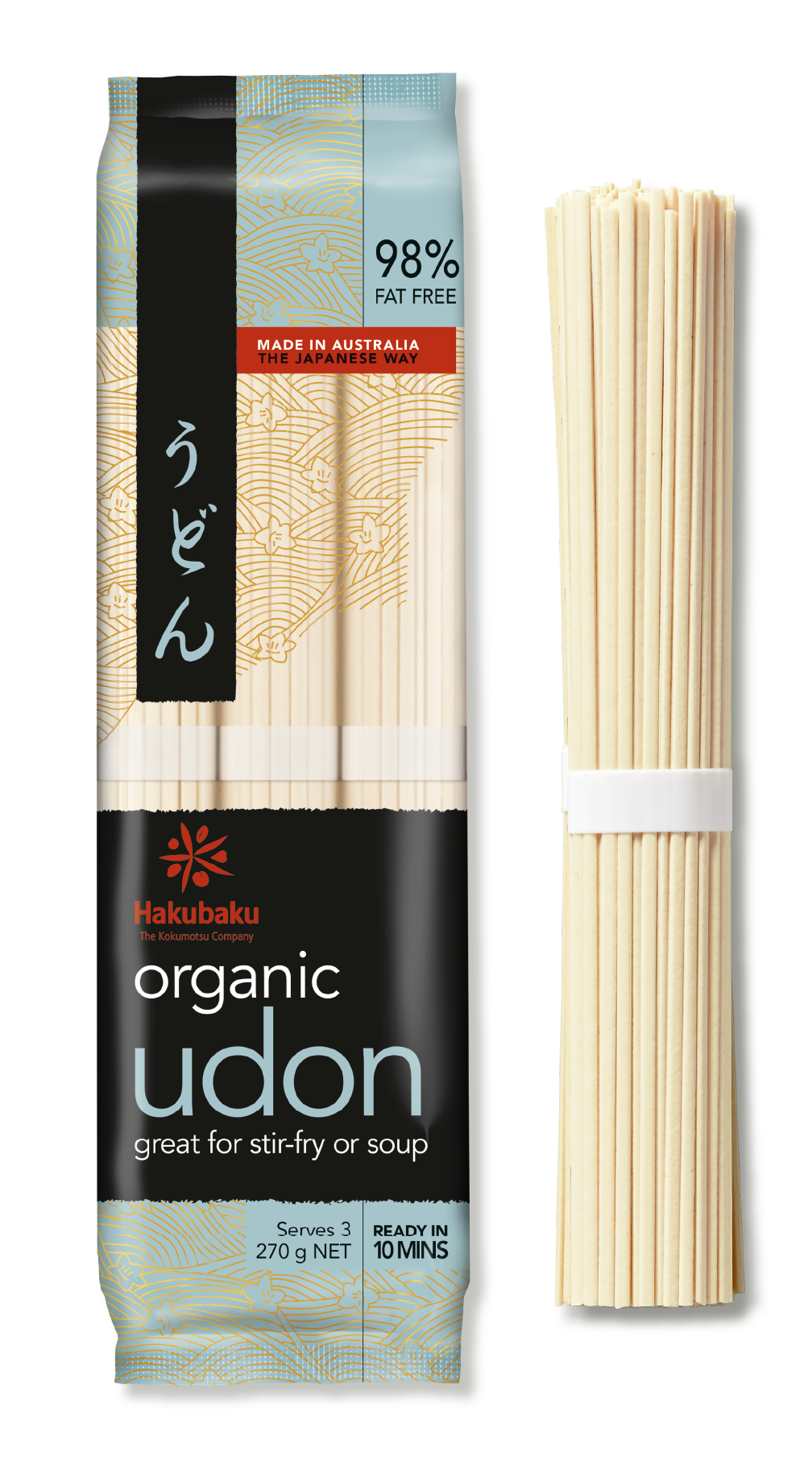 HAKUBAKU UDON organic noodles 270g